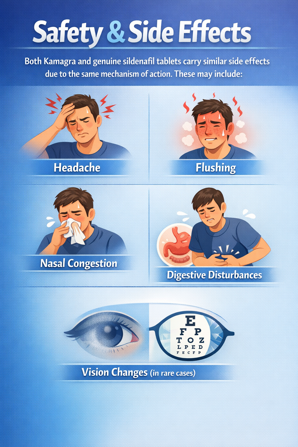 Educational infographic 3 for kamagra vs sildenafil safety